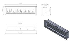 SK - 160 Elektrikli Şömine (Isıtmasız)