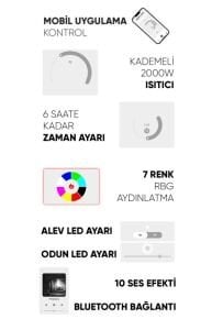 SC - 200 Elektrikli Şömine (Isıtmalı)