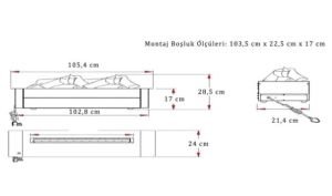 100 cm (3 Boyutlu) Elektrikli Şömine