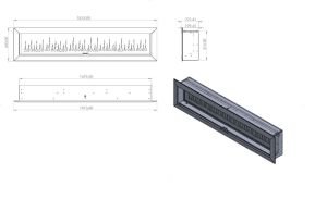 SK - 180 Elektrikli Şömine (Isıtmasız)