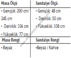 Ceviz Masa Sandalye Takımı