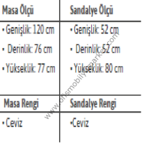 Ahşap Masa Takımı