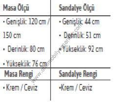 Açılır Kapanır Ahşap Masa Takımı