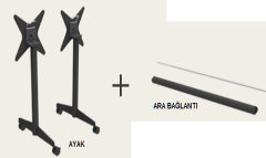 Çiftli Katlanır Ön Perdeli Masa Ayak Seti