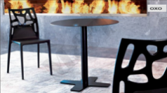 Kafe Masası Oxo Yuvarlak Siyah 80 cm