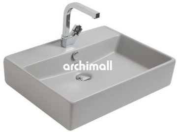 Kastra 60x46cm Tezgahüstü Lavabo Mat Gri