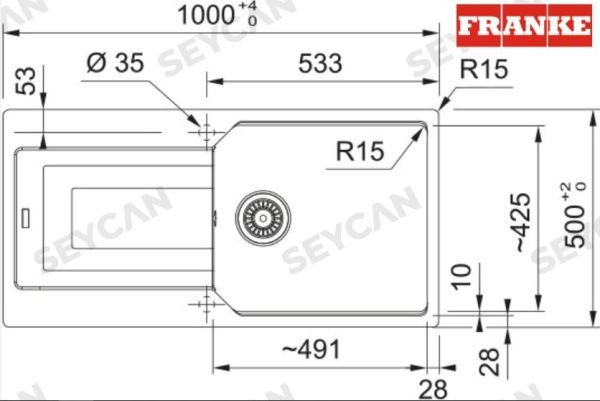 Franke Urban Ubg 611-100 Nero Grani̇t Mutfak Evyesi̇