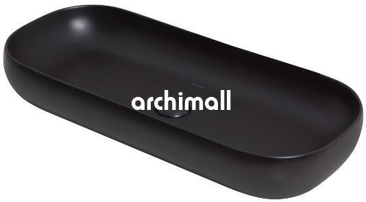 Niv 85x37cm Tezgahüstü Lavabo Siyah