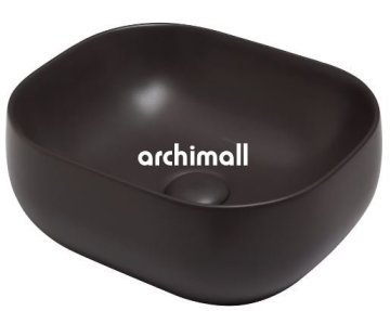 Niv 42x37cm Tezgahüstü Lavabo Mat Antrasit