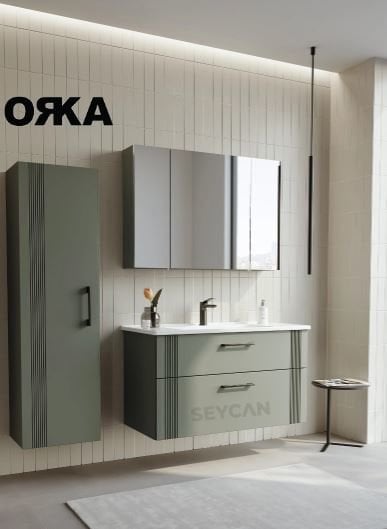 Orka Bari 100 Ayna Dolaplı Asma Banyo Dolabı