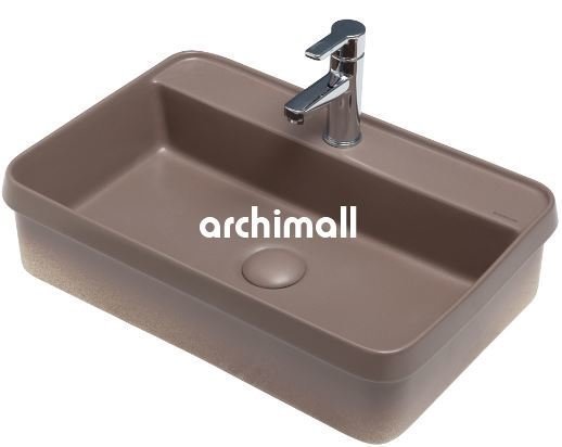 LyraBD 60x40cm Gömme Lavabo Mat Latte