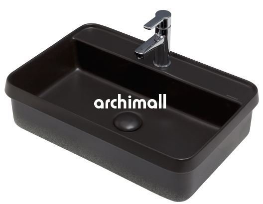 LyraBD 60x40cm Gömme Lavabo Mat Siyah