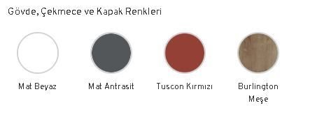 Orka  Messina 100 Ayna Dolaplı Asma Banyo Dolabı