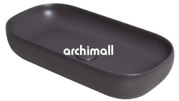 Niv 70x37cm Tezgahüstü Lavabo Mat Antrasit