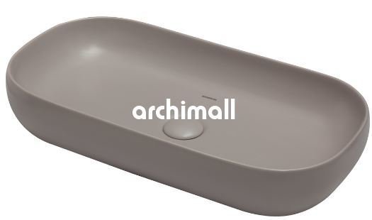 Niv 70x37cm Tezgahüstü Lavabo Mat Gri