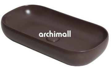 Niv 70x37cm Tezgahüstü Lavabo Mat Moka