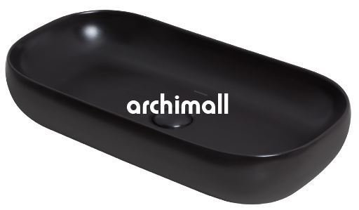 Niv 70x37cm Tezgahüstü Lavabo Mat Siyah