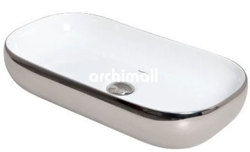 Niv 70x37cm Tezgahüstü Lavabo Platin Beyaz