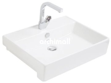 KastraYT 60x46cm Yarım Tezgah Lavabo Beyaz