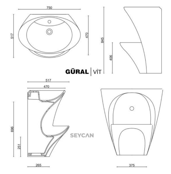Güralvit Double Deck Abdest Lavabosu
