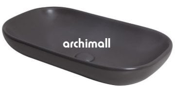 Alya 65x41cm Tezgahüstü Lavabo Mat Antrasit