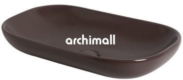 Alya 65x41cm Tezgahüstü Lavabo Mat Moka