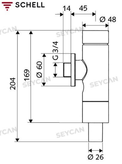 SCHELL WC Bas Yıkama Krom