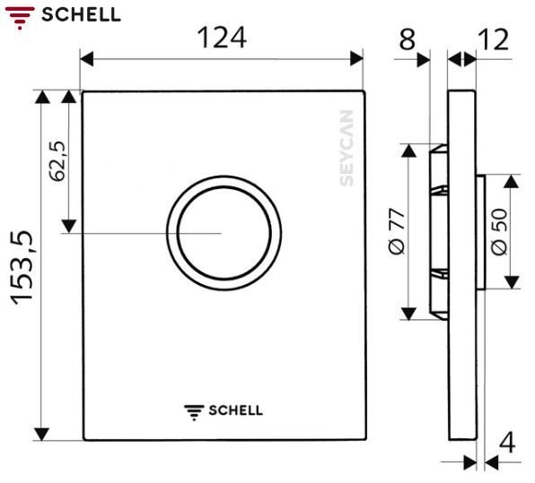 SCHELL WC Otomatiği Edition Paslanmaz Çelik