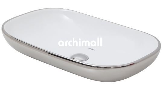 Alya 65x41cm Tezgahüstü Lavabo Platin Beyaz