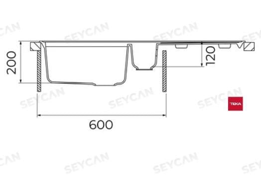 Teka Cliff 60 B-TQ 1.5 Gözlü Beyaz Granit Evye