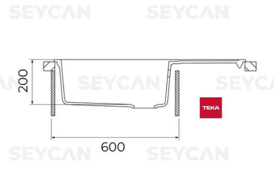 Teka Clivo 60 B-TQ Damlalıklı Siyah Granit Evye