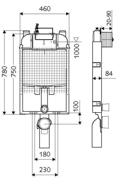 Schell Montus Gömme Rezervuar Gövde
