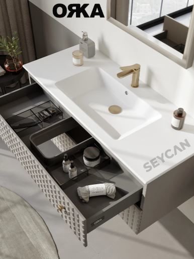 Orka Lipari 100 cm Asma Banyo Dolabı