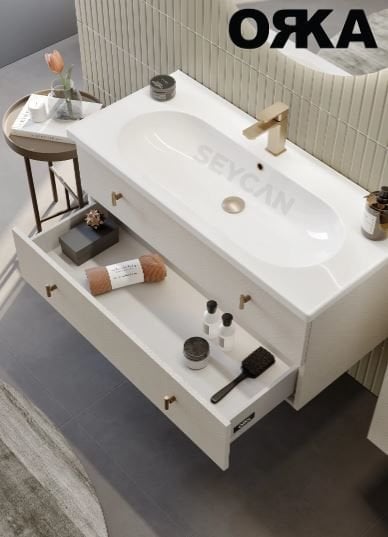 Orka Milazzo 100 cm Asma Banyo Dolabı