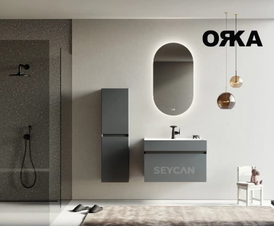 Orka Lusso 80 cm Asma Banyo Dolabı
