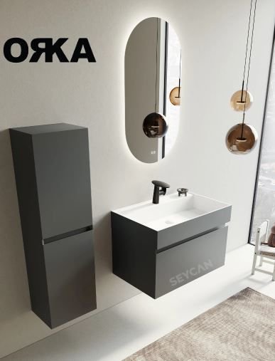 Orka Lusso 80 cm Asma Banyo Dolabı