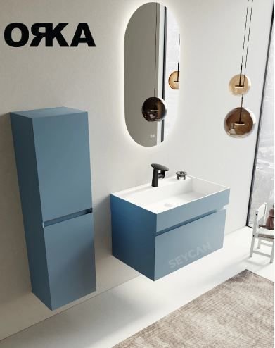 Orka Lusso 80 cm Asma Banyo Dolabı