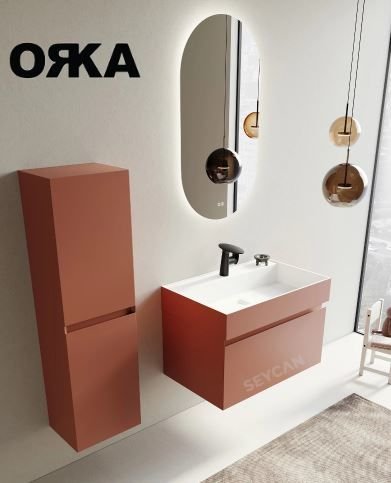 Orka Lusso 80 cm Asma Banyo Dolabı
