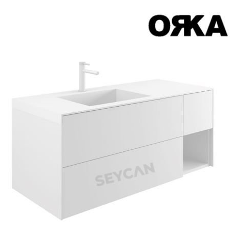 Orka Milano 120 cm Asma Banyo Dolabı