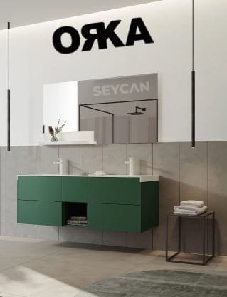 Orka Milano 140 cm Asma Banyo Dolabı