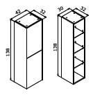 Orka Milano Boy Dolabı