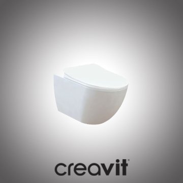 Creavit Fe 320 Free Wall Hanging WC Pan White