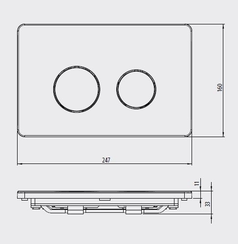 Serel Kumanda Paneli Mat Krom Metal Kaplama P570110