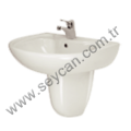 GÜRAL CARMİNA LAVABO + YARIM AYAK 45X55