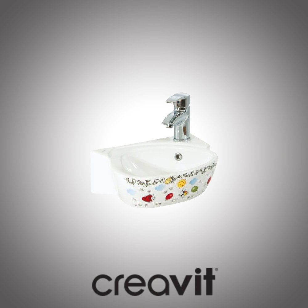 Creavit Çocuk 38 cm Lavabo - Dekorlu