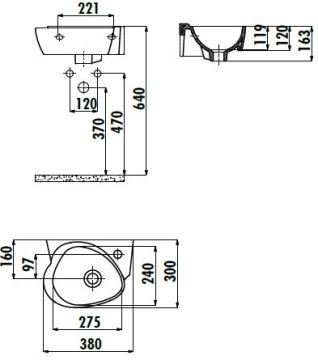 Creavit Çocuk 38 cm Lavabo - Dekorlu