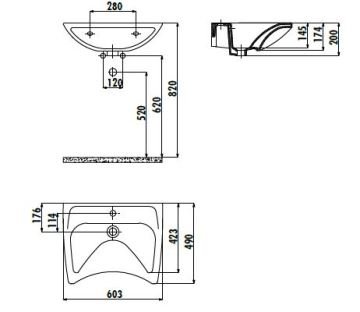 Creavit Bedensel Engelli 50x60 cm Lavabo
