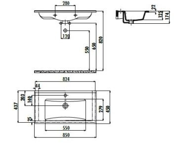 Creavit Su 45x85 cm Lavabo