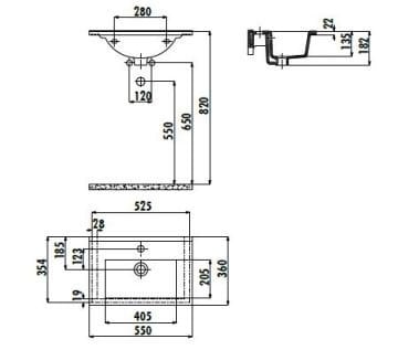 Creavit Su 36x55 cm Lavabo