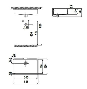 Creavit 38x51 Tezgahaltı Lavabo